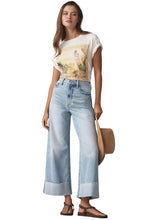 Pistola women’s Lana wide leg cuffed jeans 25