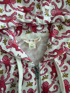 Roller Rabbit girls Monkey Harley zip up hoodie 12