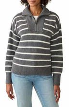 Faherty women’s Mariner striped 1/4 zip sweater XS