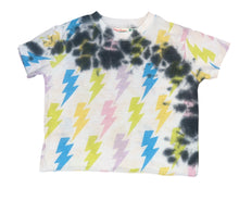 Vintage Havana girls lightning bolt tie dye boxy tee M(10-12)