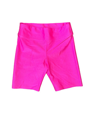 Pixie Lane girls hi shine hot pink biker shorts 7