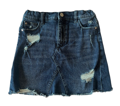 DL1961 girls distressed denim Jenny mini jean skirt 14