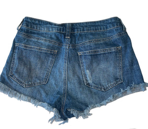 Vintage Havana women’s distressed studded cutoff jean shorts 25