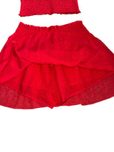 Katie J NYC tween girls 2pc Bailee smocked crop top & ruffle skort set XL(14)