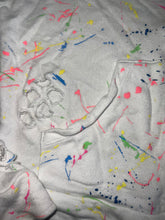 Flowers By Zoe girls 2pc distressed splatter zip hoodie & shorts set XL(14)
