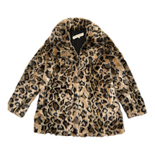 Free People women’s faux fur leopard jacket XS