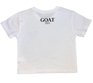 GOAT USA girls OG cropped logo tee L(10-12)