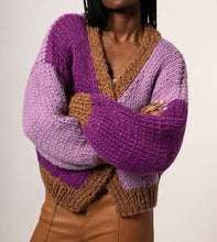 Frnch women’s Lorene color block open cardigan sweater S NEW