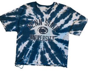 Champion women’s Penn State University distressed tie dye tee shirt M