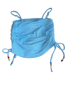 Before Sundown by Splendid girls beaded cinched cropped cami L(12)