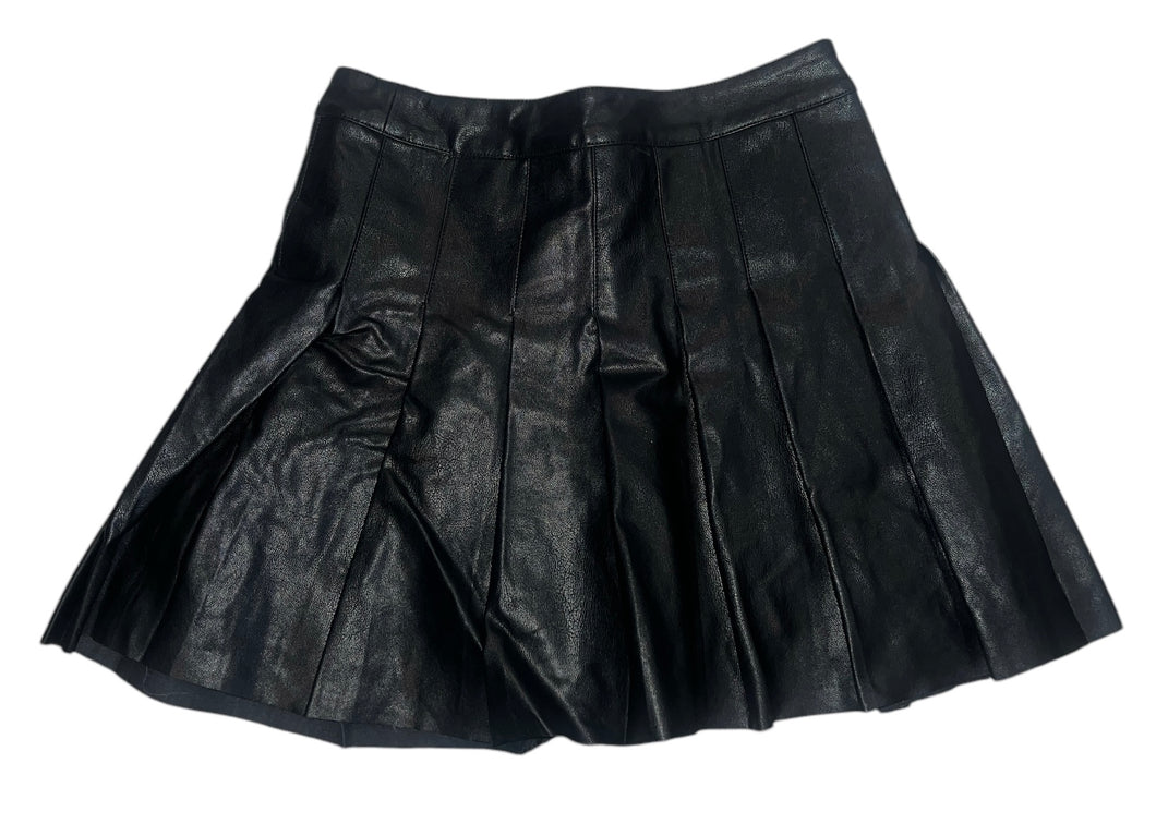 Katie J NYC junior Eddie vegan leather pleated skirt XS