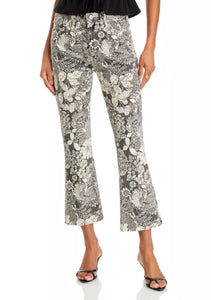 Mother Superior women’s Hustler ankle flare jeans in The Devil May Care French Fairytale floral 25