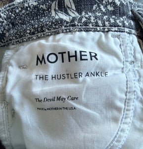 Mother Superior women’s Hustler ankle flare jeans in The Devil May Care French Fairytale floral 25