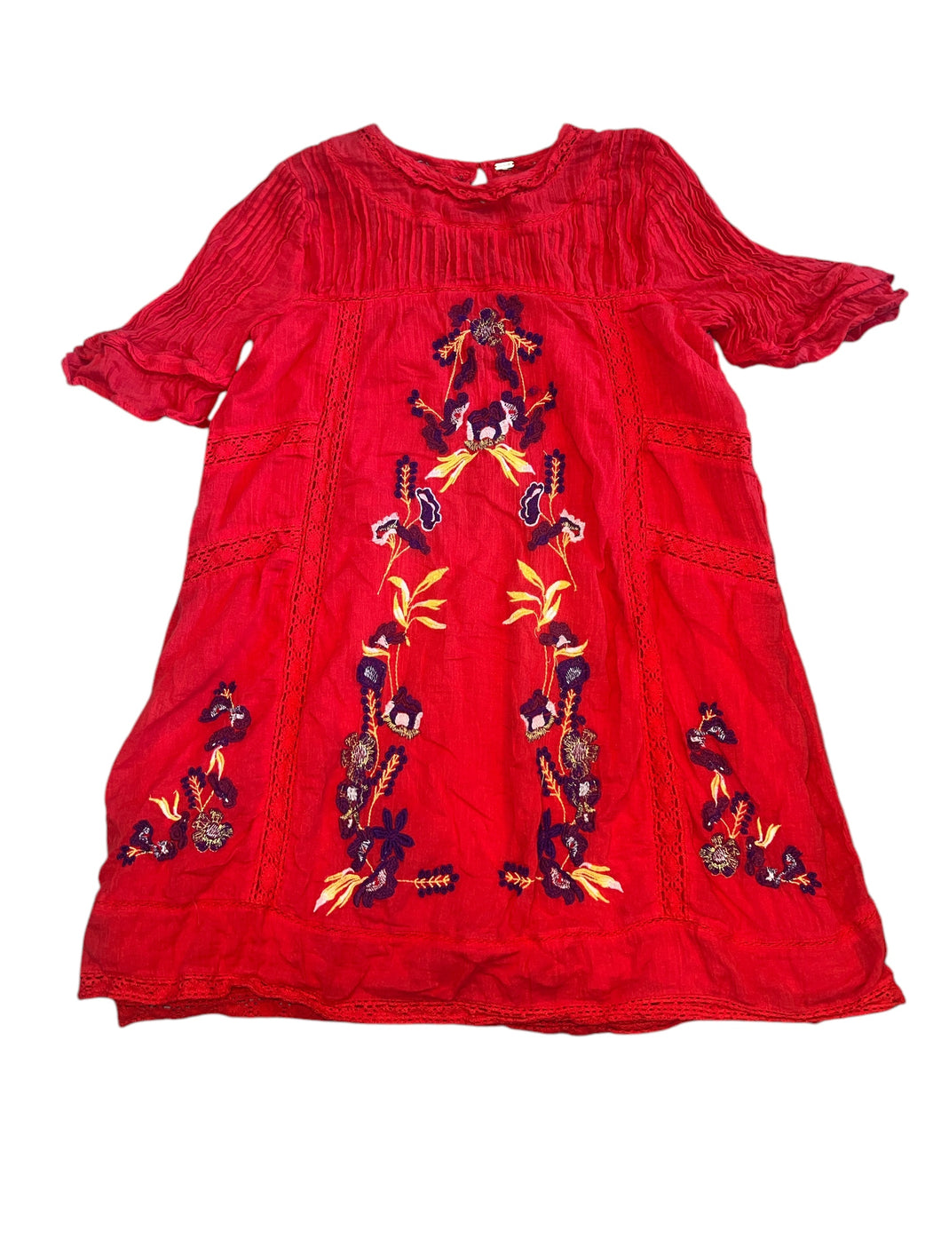 Free People embroidered flowers mini dress XS