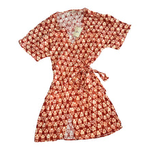 Faherty women’s Willow wrap dress in Spiced Shibori print XS NEW