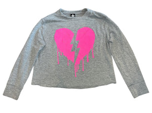 Pixie Lane girls cozy knit dripping heart top 8