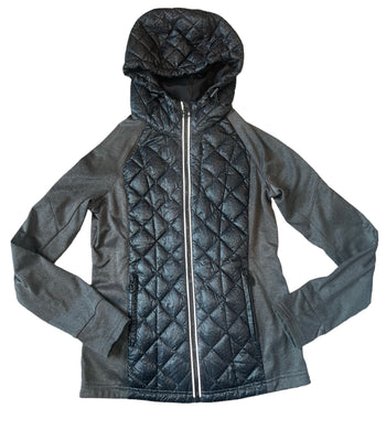 Michael Kors women’s lightweight quilted down zip hoodie jacket XS
