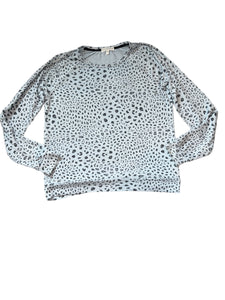 PJ Salvage women’s leopard cozy knit pullover top XS