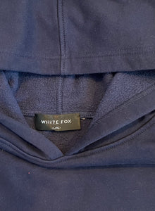 White Fox women’s Era 8 oversized hoodie in navy L/XL