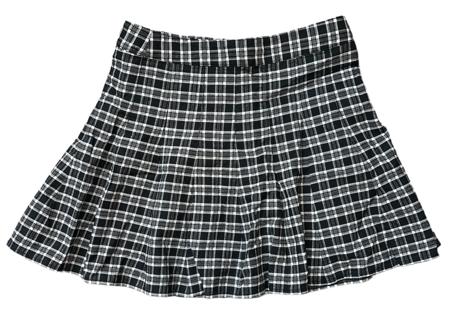 Pleated plaid mini skirt cheap xl