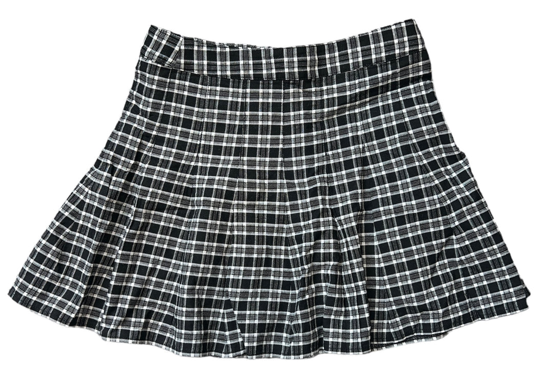 Katie J NYC tween girls pleated plaid mini skirt XL(14)