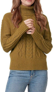 Helly Hanson women’s Arctic Ocean chunky knit turtleneck sweater in spice S NEW