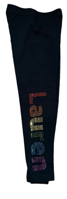 American Apparel custom girls rainbow rhinestone LAUREN leggings 8