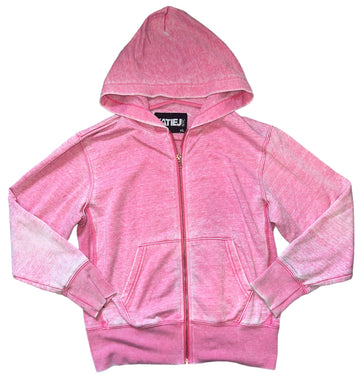 Katie J NYC tween girls Demi burnout zip hoodie sweatshirt XL(14)