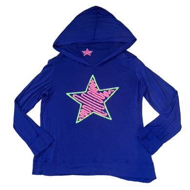 Hannah Sky girls neon scribble star graphic hooded top XL(16)