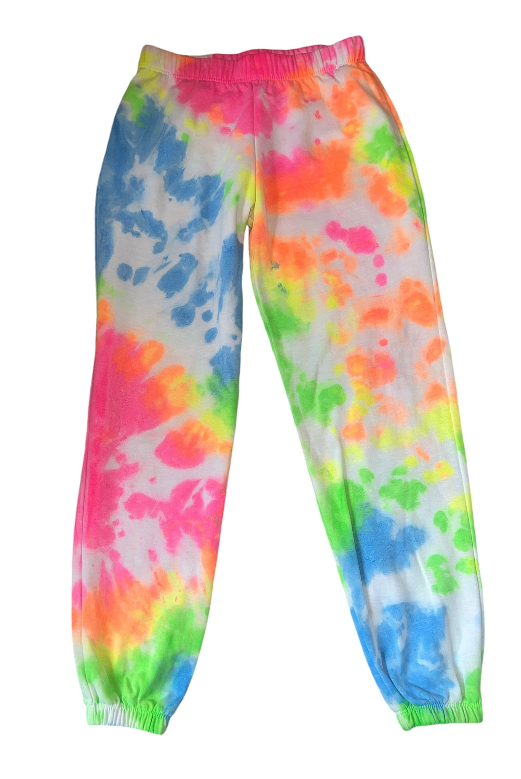 Firehouse girls neon tie dye jogger sweatpants L(12)