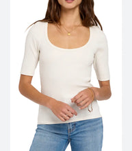 Faherty women’s Freestyle rib knit elbow sleeve tee XS NEW