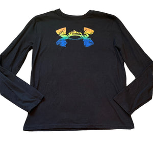 Under Armour boys long sleeve outdoor theme logo tee L(14-16)