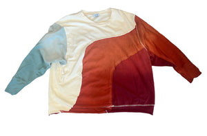 Fate women’s oversized colorblock pullover sweatshirt XS