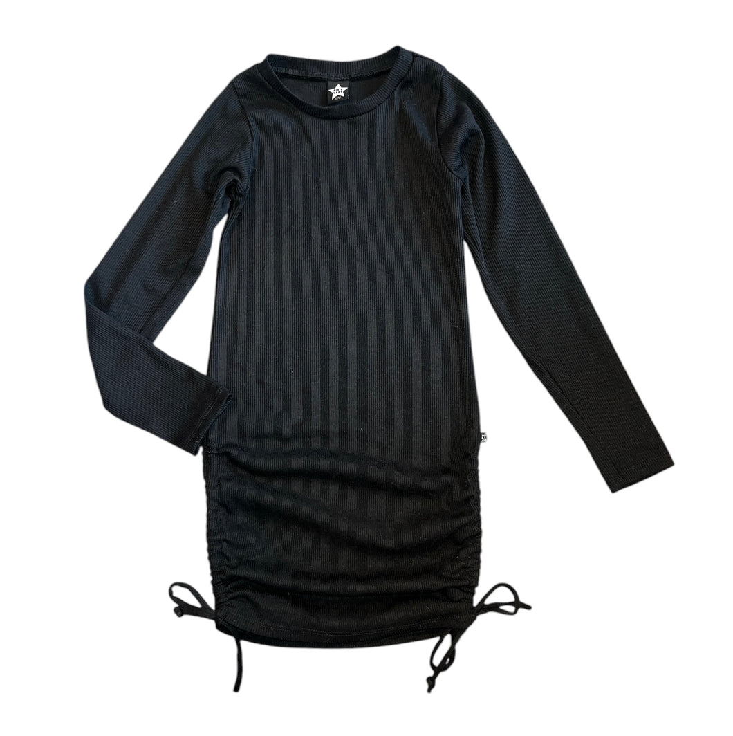 Pixie Lane girls long sleeve ribbed cinched dress 11-12