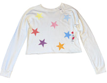 Heart & Soul juniors scattered stars cropped long sleeve top S NEW