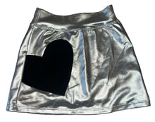 Random Hearts girls metallic mini skirt with felt heart 4