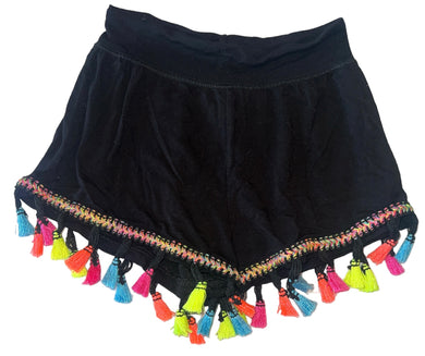 Random Hearts girls neon embroidered tassel shorts 5