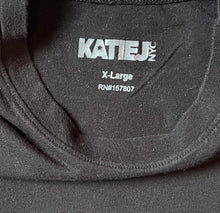 Katie J NYC girls black cropped tee XL(14)