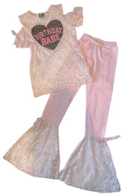 Hope Jeans girls 2pc Birthday Babe lacy top & pants set 10