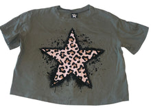 Pixie Lane girls leopard star short sleeve cropped tee 7