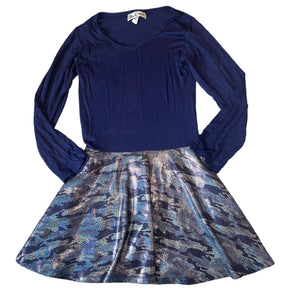 Dori Creations girls long sleeve glitter camouflage print skater dress 8 Dori Creations girls long sleeve glitter camouflage print skater dress 8