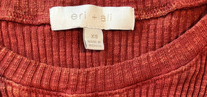 Eri & Ali Anthropologie women’s ribbed knit long sleeve top XS
