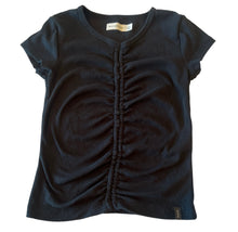 Abercrombie girls ribbed shirred short sleeve top 7-8