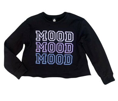 Pixie Lane girls MOOD graphic cropped sweatshirt 9-10