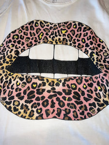 Lauren Moshi girls leopard lips split sides tank top 10