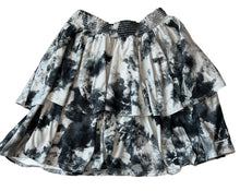 Tru Luv girls tie dye smocked waist tiered mini skirt 10