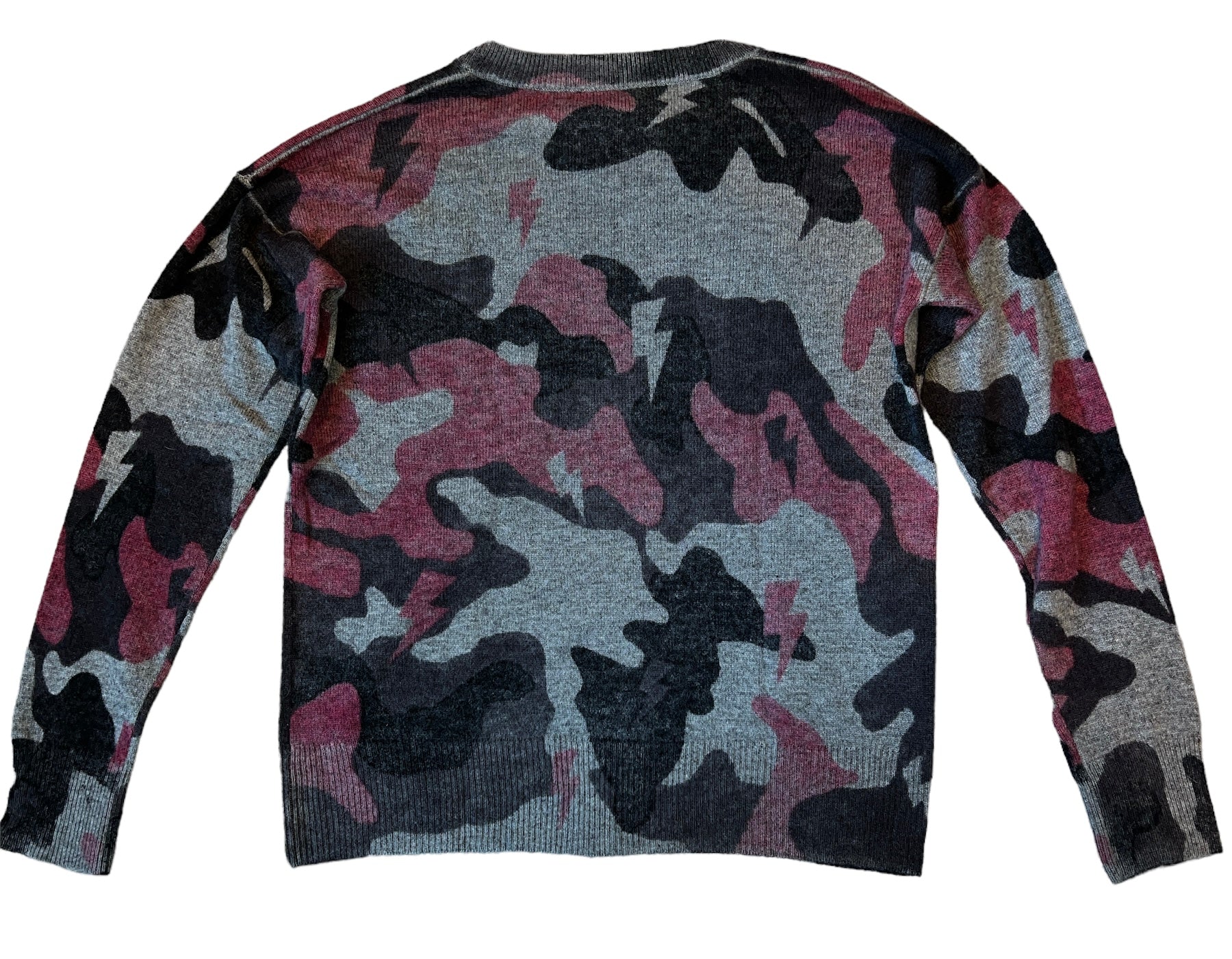 Autumn Cashmere Kids girls camouflage crew neck sweater 14