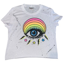 Firehouse girls neon eye graphic tee shirt M(10-12)