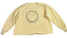 By Together women’s oversized embroidered happy face sweatshirt S