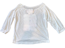 So Nikki girls cold shoulder 3/4 sleeve crop top with macaron graphic S(7-8)